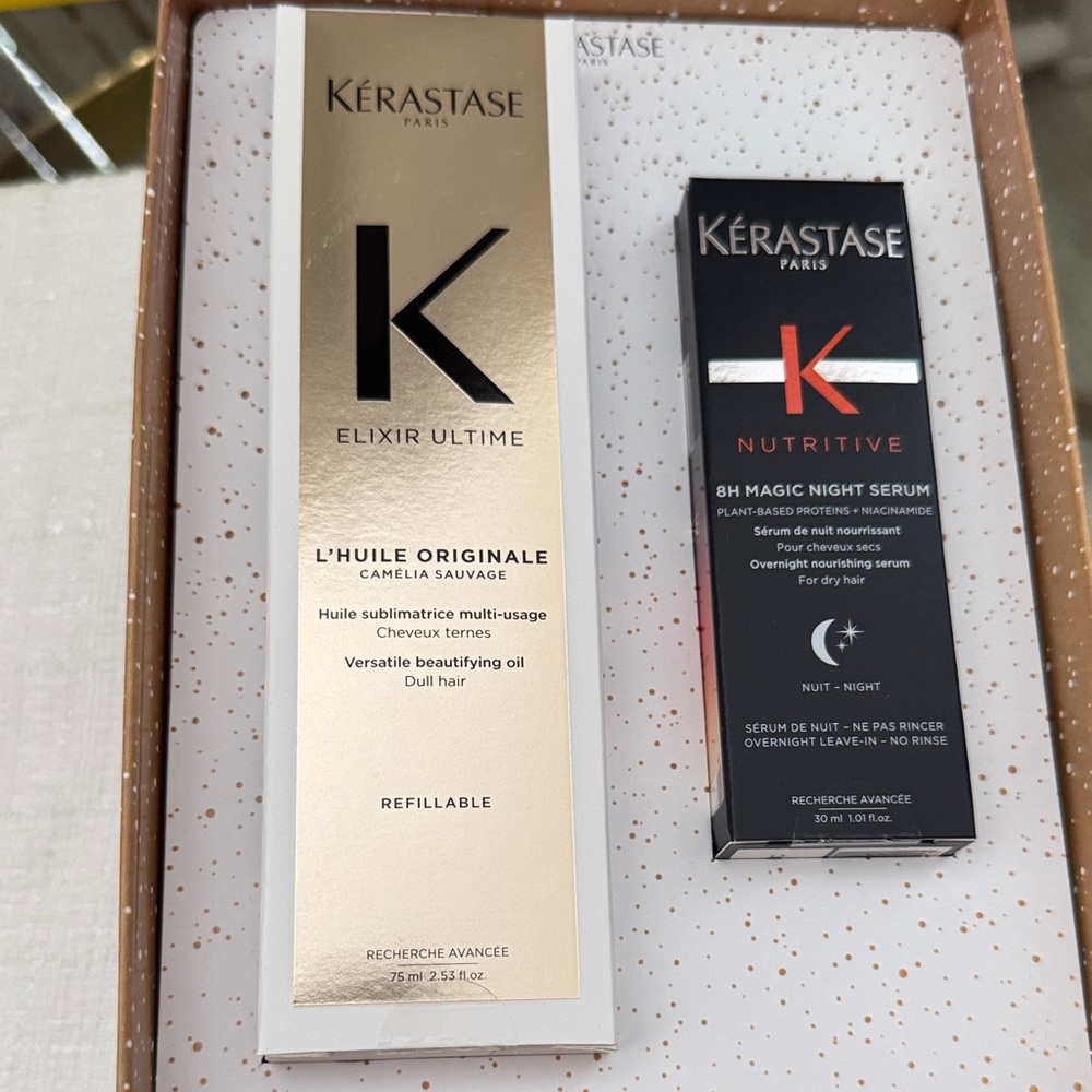 Kerastase Elixir Ultime and Nutritive Serum Set - Gold and Black